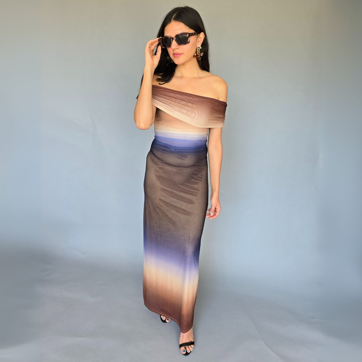 Vestido Tonos Tierra Degradado