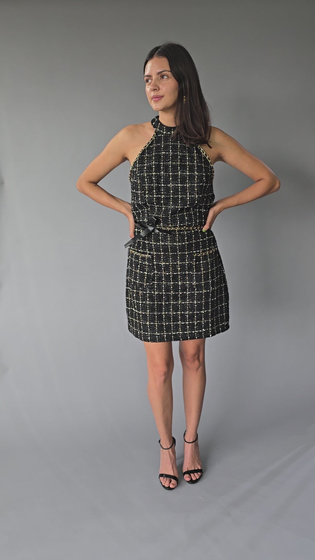 Vestido Corto Estampado Coco Chanel