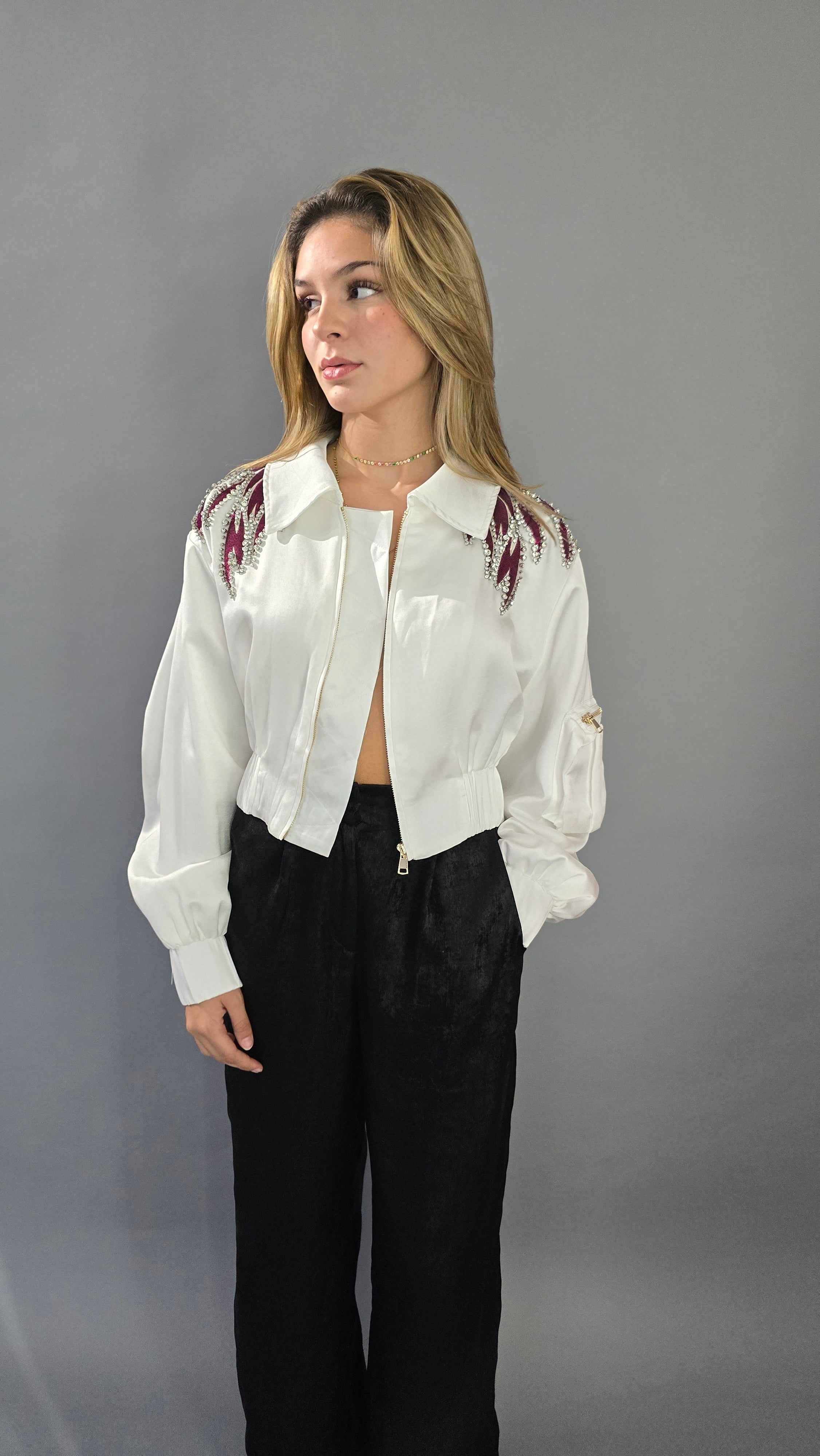 Bomber Blanca y Negro