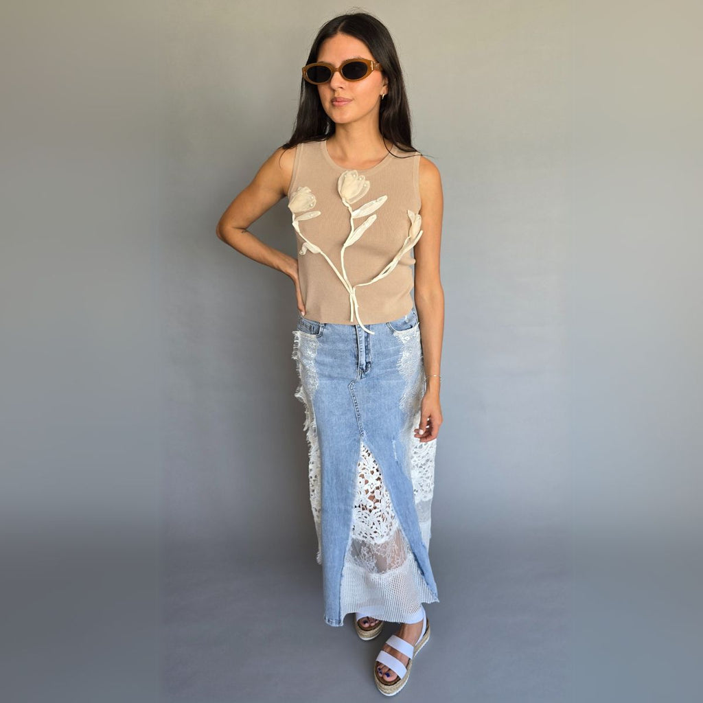 Blusa de Punto Flores