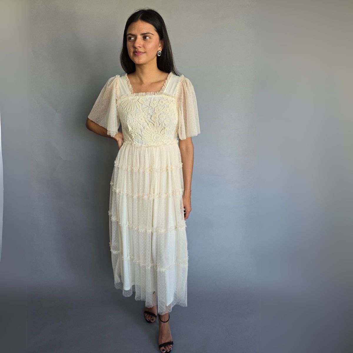 Vestido Boho Bordado Mangas