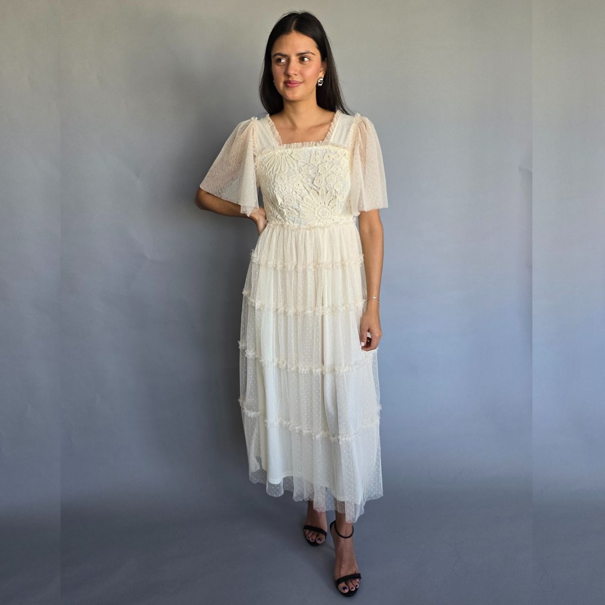 Vestido Boho Bordado Mangas