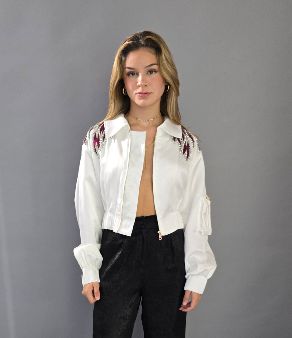 Bomber Blanca y Negro