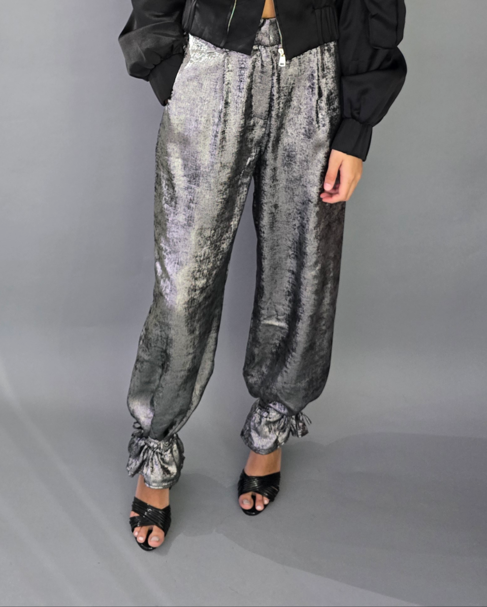 Pantalón Plata y Negro