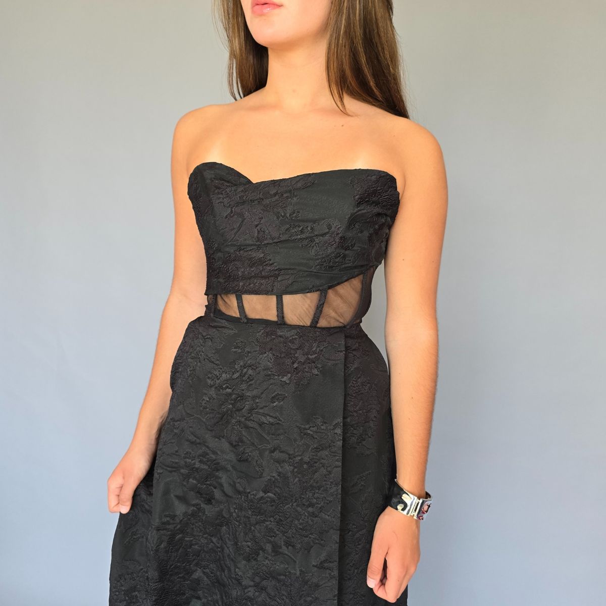 Vestido negro corset