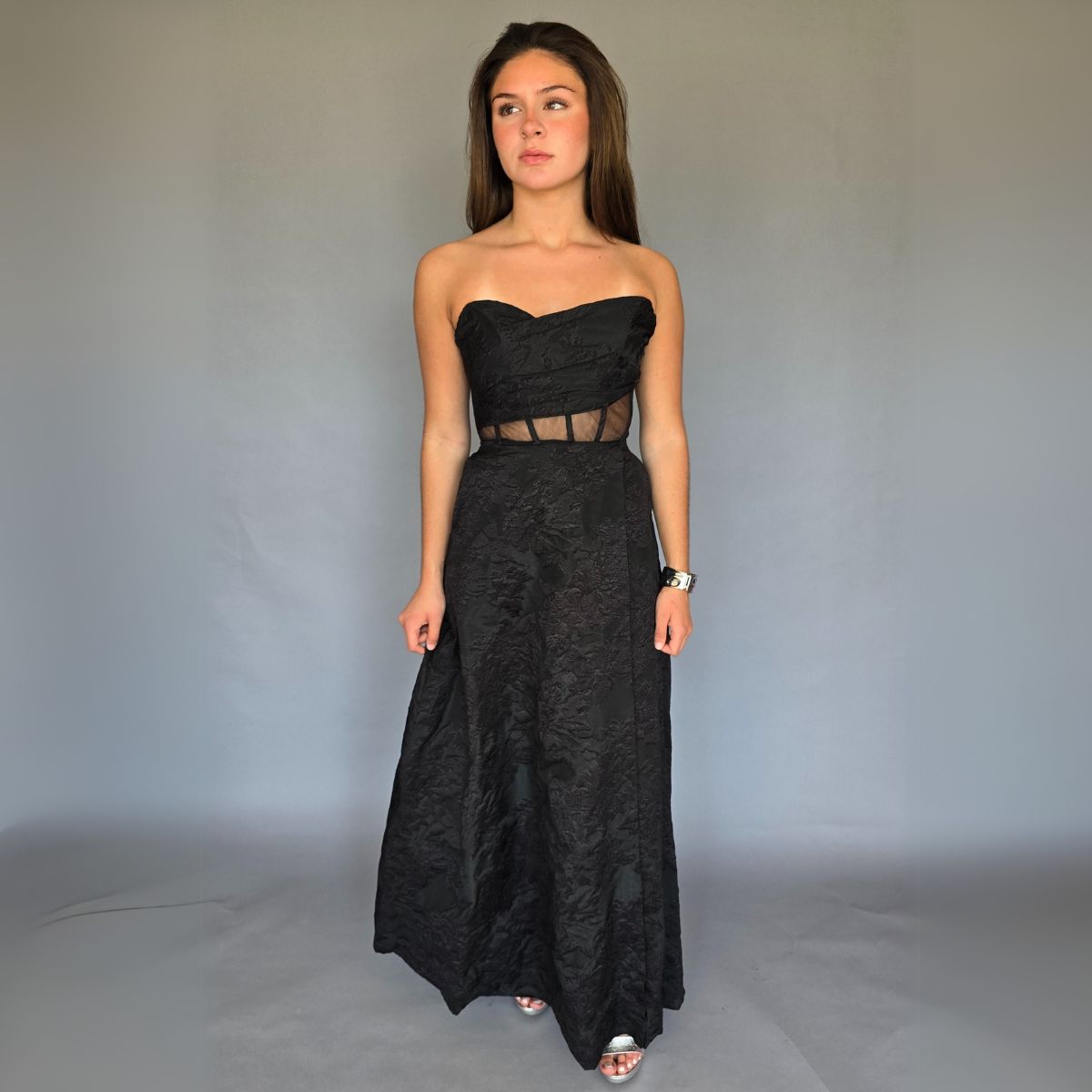 Vestido negro corset