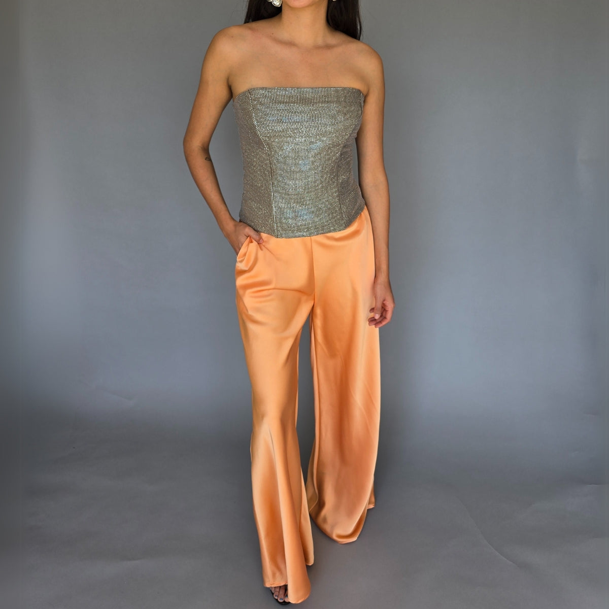 Pantalón Satin Melón