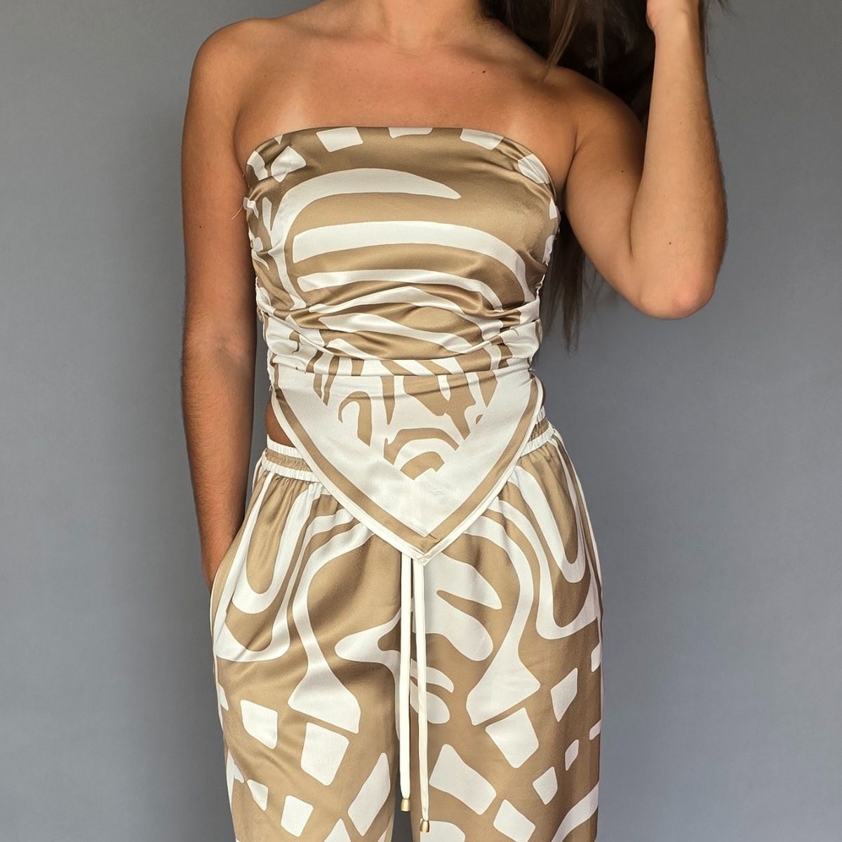 Set Strapless Dorado Satin