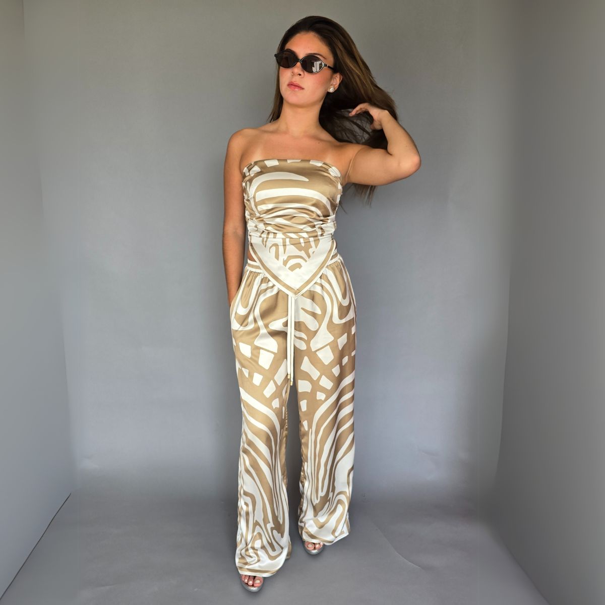 Set Strapless Dorado Satin