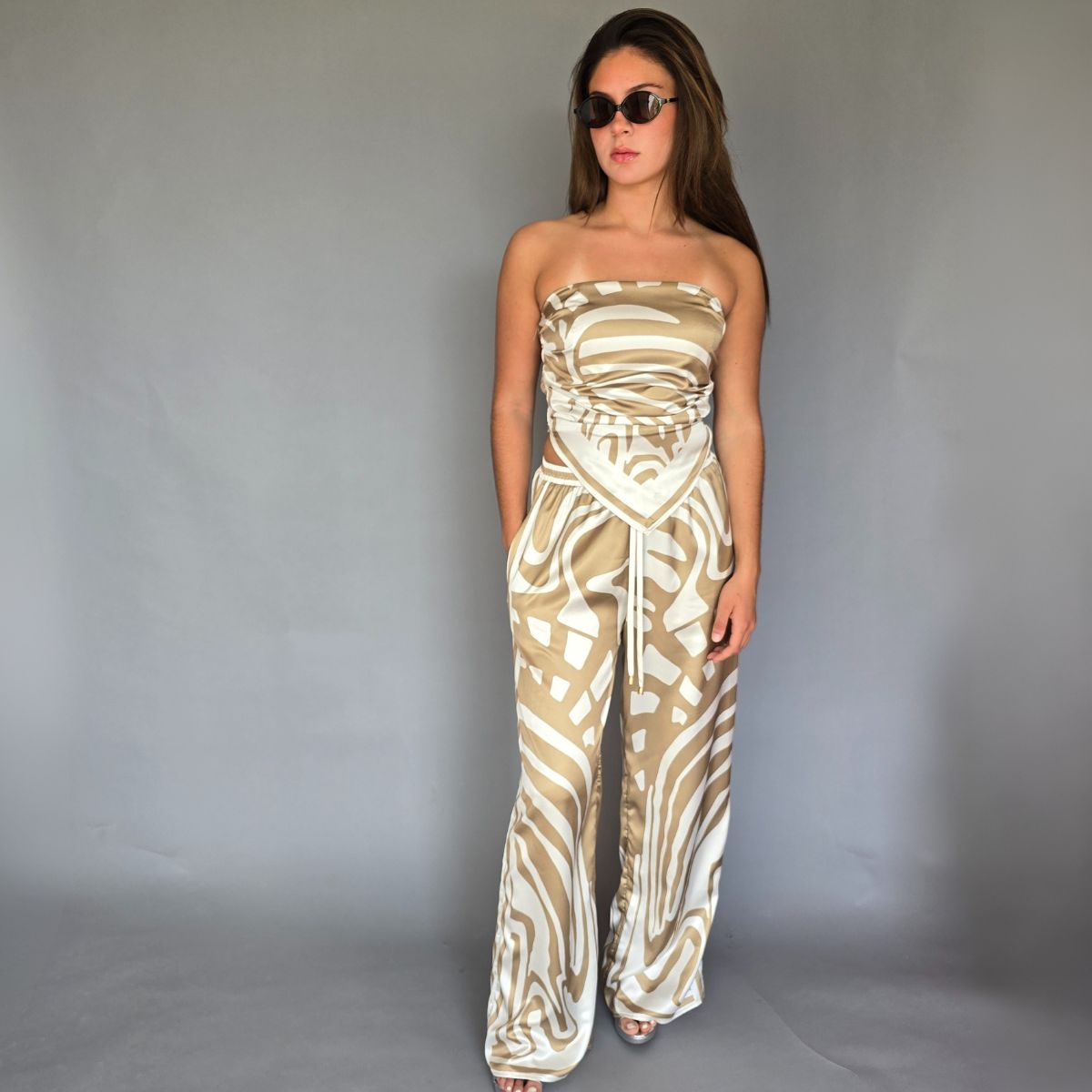 Set Strapless Dorado Satin