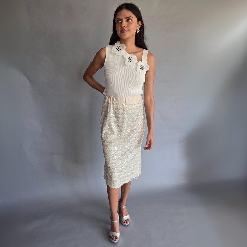 Blusa tirantes asimétricos Flores