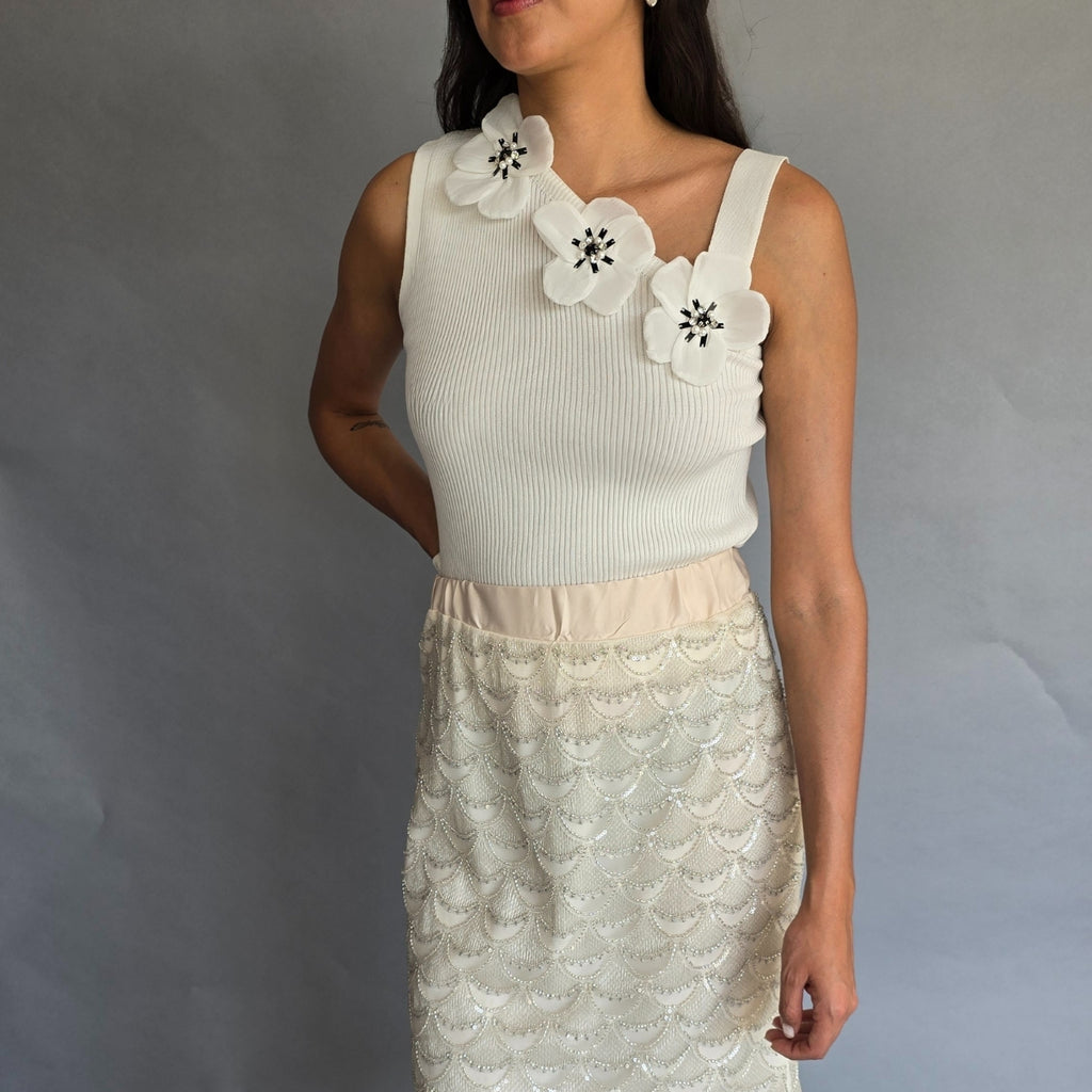 Blusa tirantes asimétricos Flores