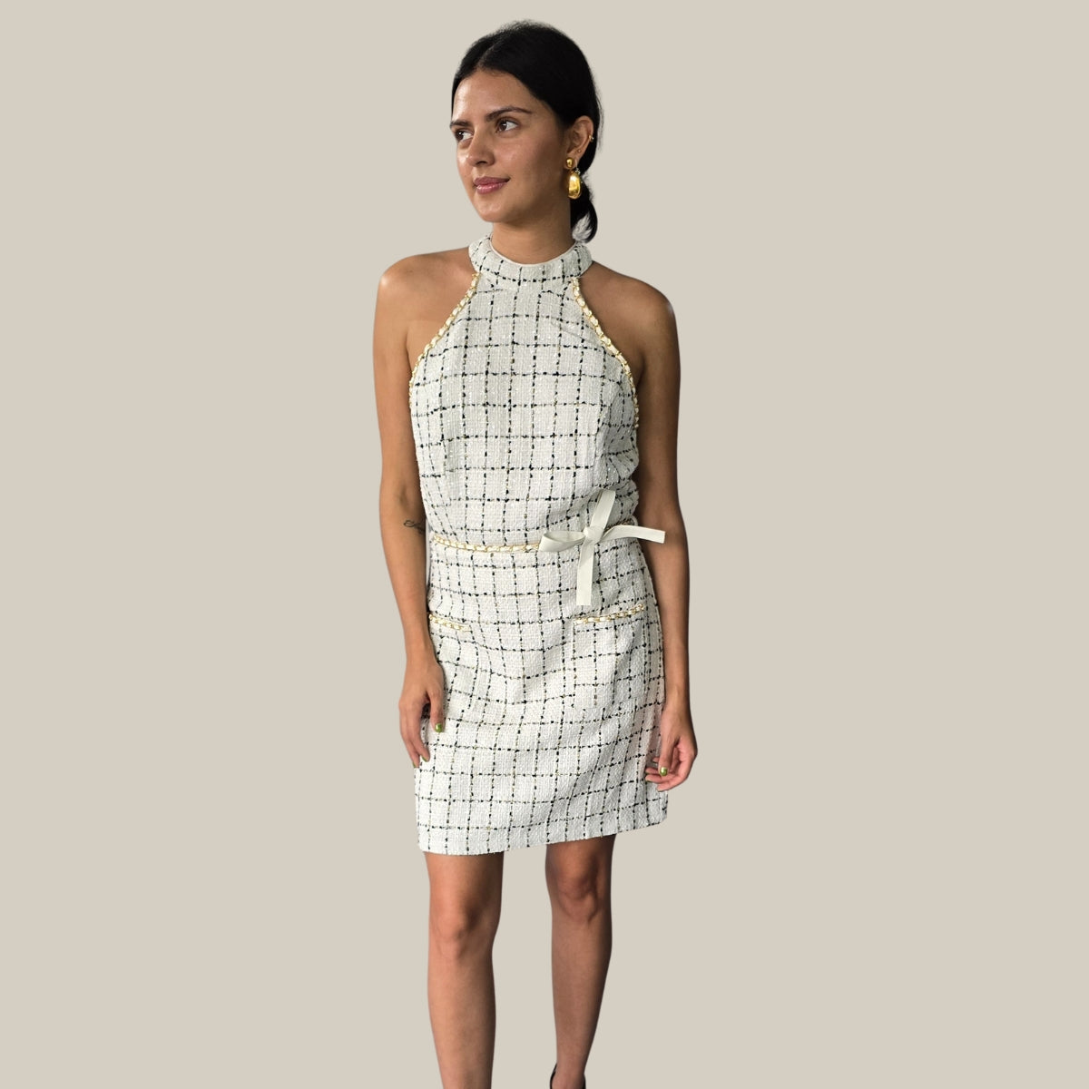 Vestido Corto Estampado Coco Chanel