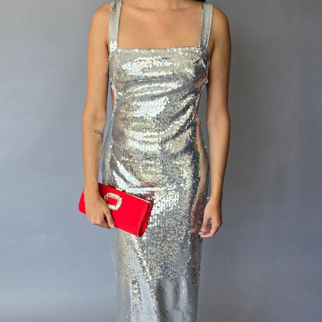 Vestido Lentejuelas Plata