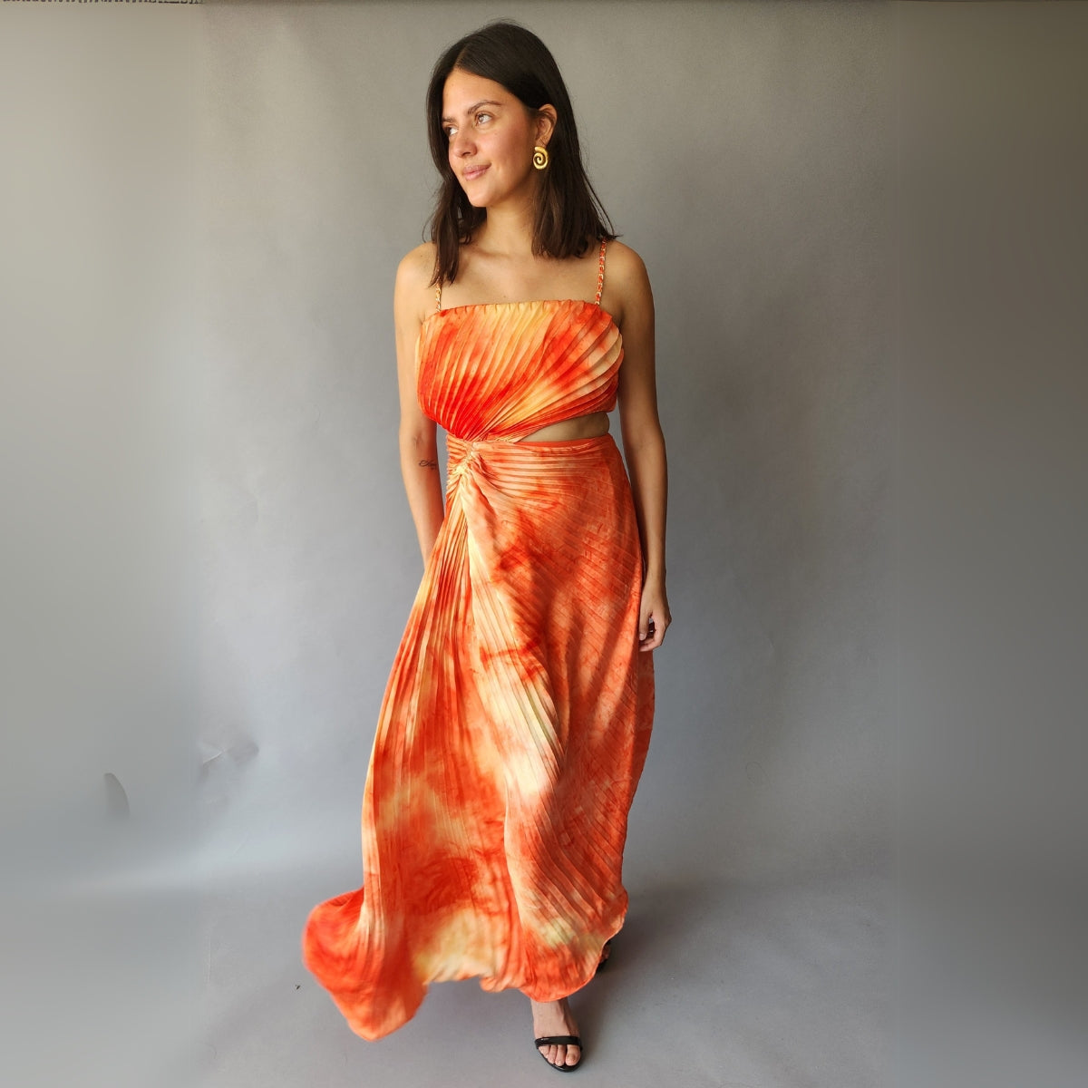 Vestido Naranja Cutoff