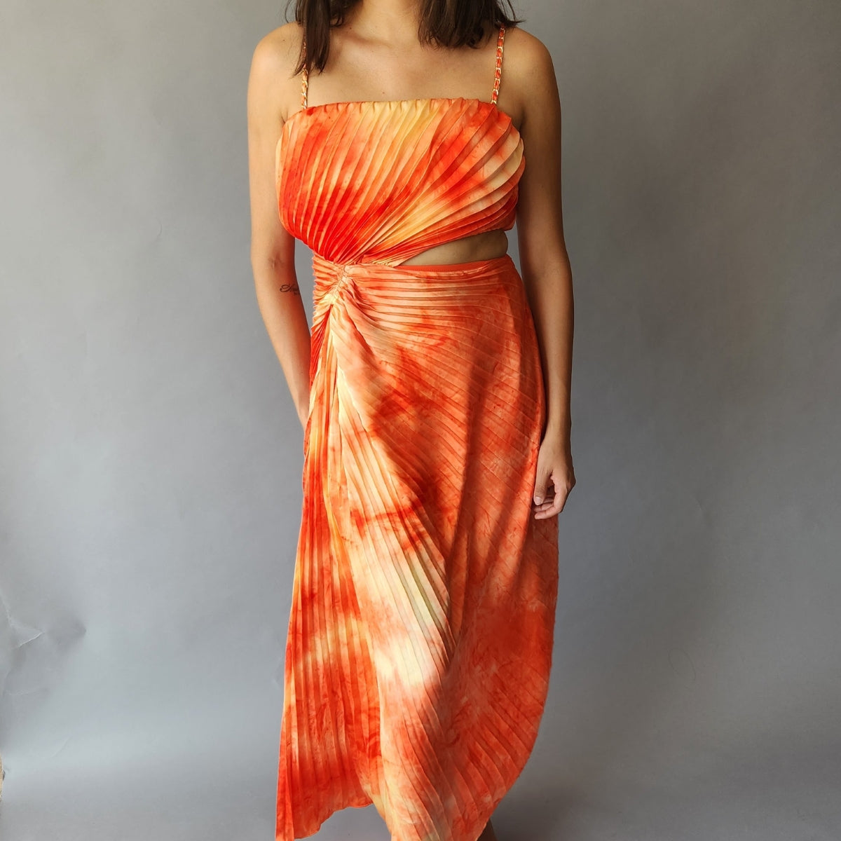 Vestido Naranja Cutoff