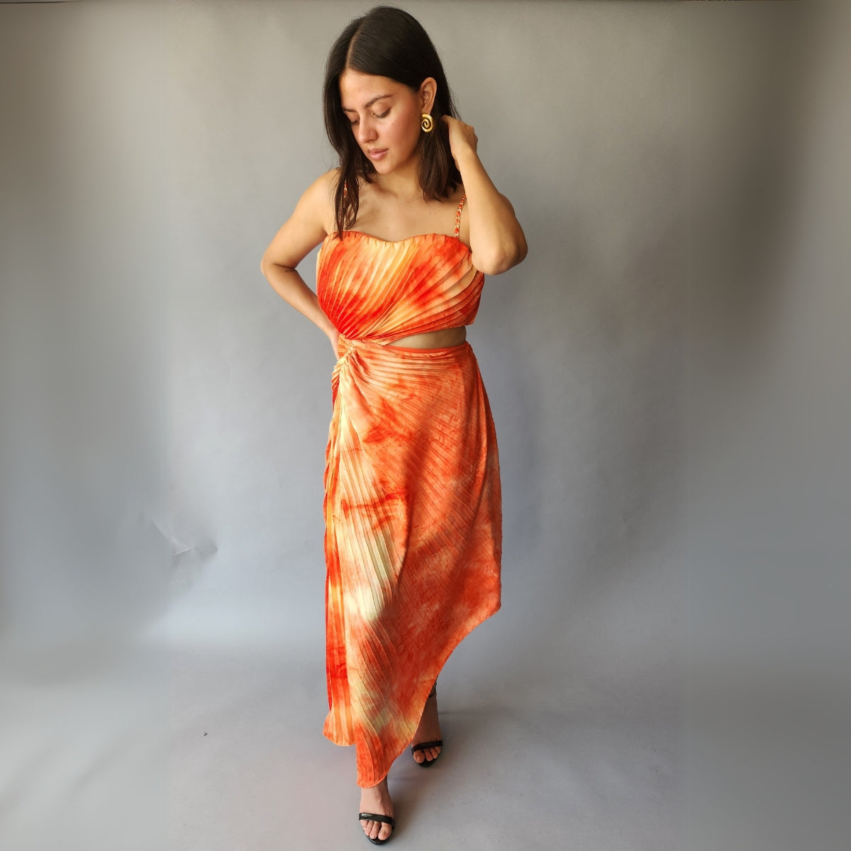 Vestido Naranja Cutoff
