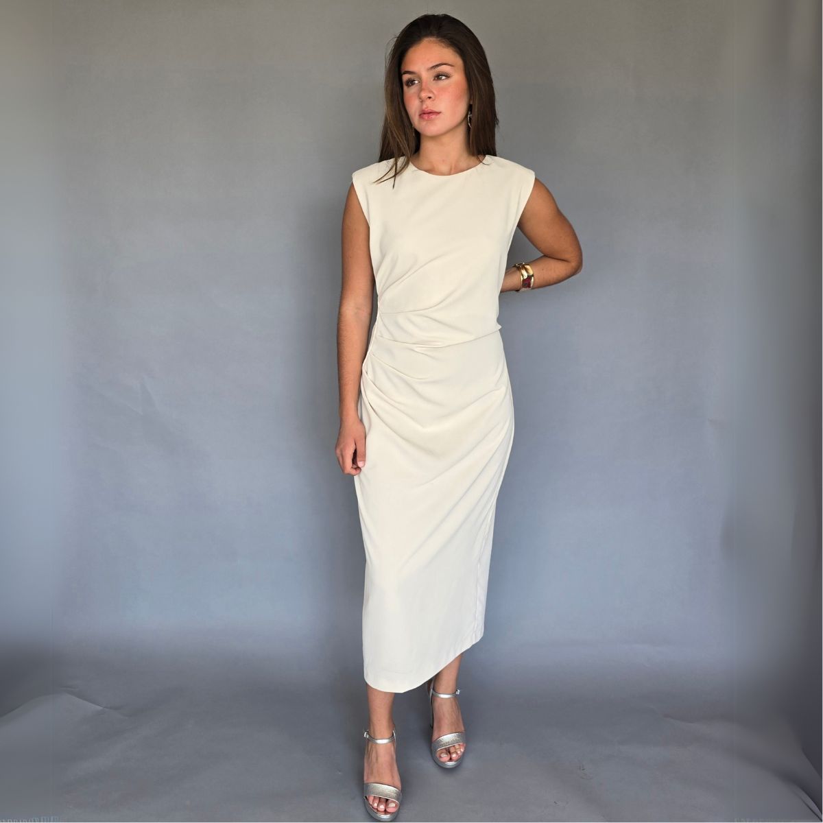 Vestido Midi Marfil