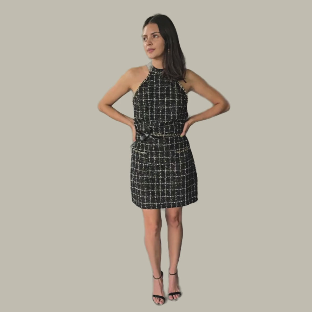 Vestido Corto Estampado Coco Chanel