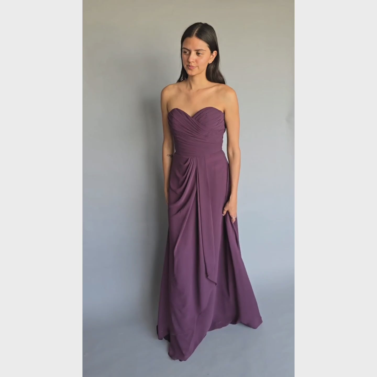 Vestido Uva Strapless
