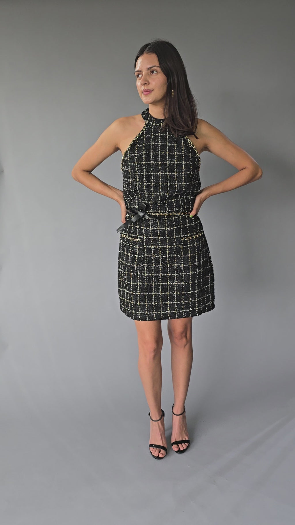 Vestido Corto Estampado Coco Chanel