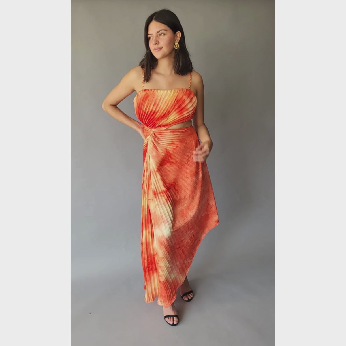 Vestido Naranja Cutoff