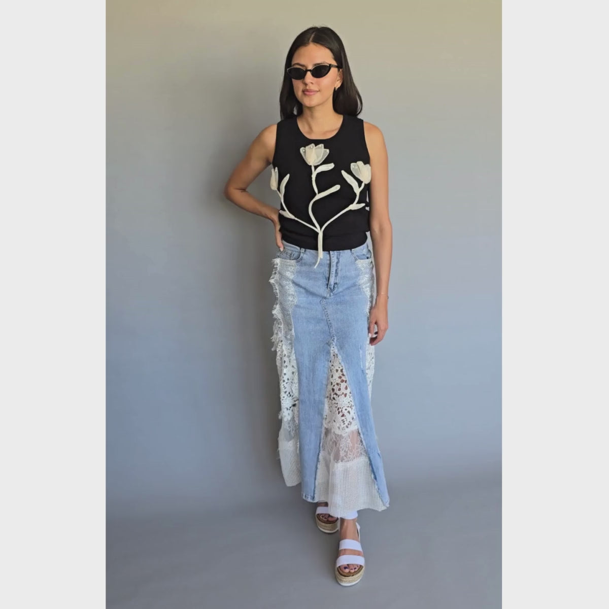 Blusa de Punto Flores
