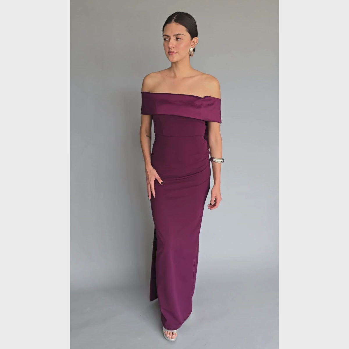 Vestido maxi moño