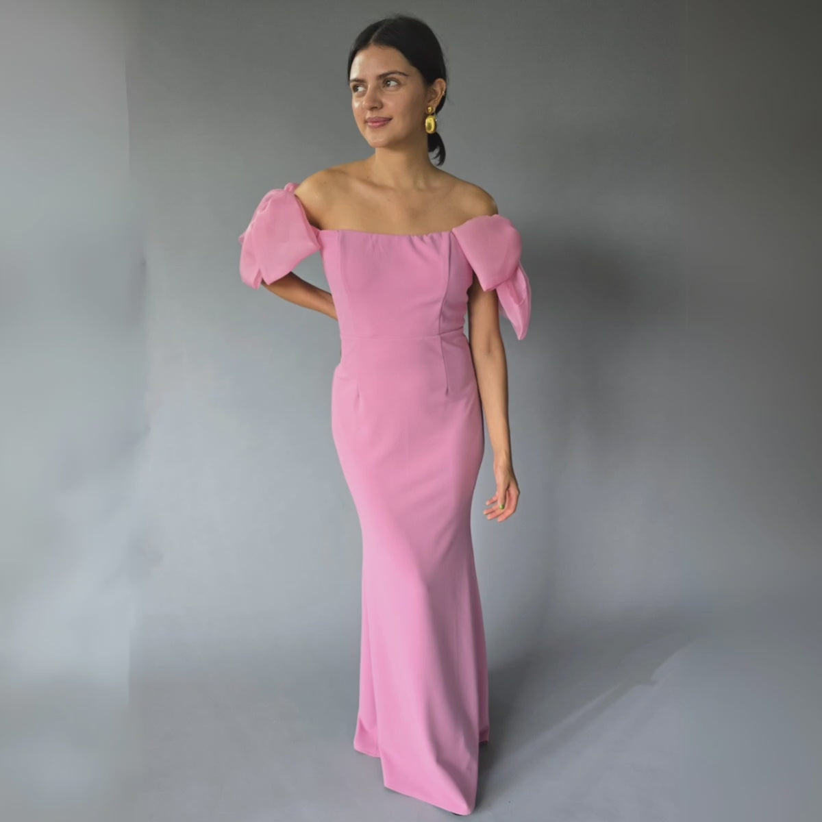 Vestido Moño Hombros