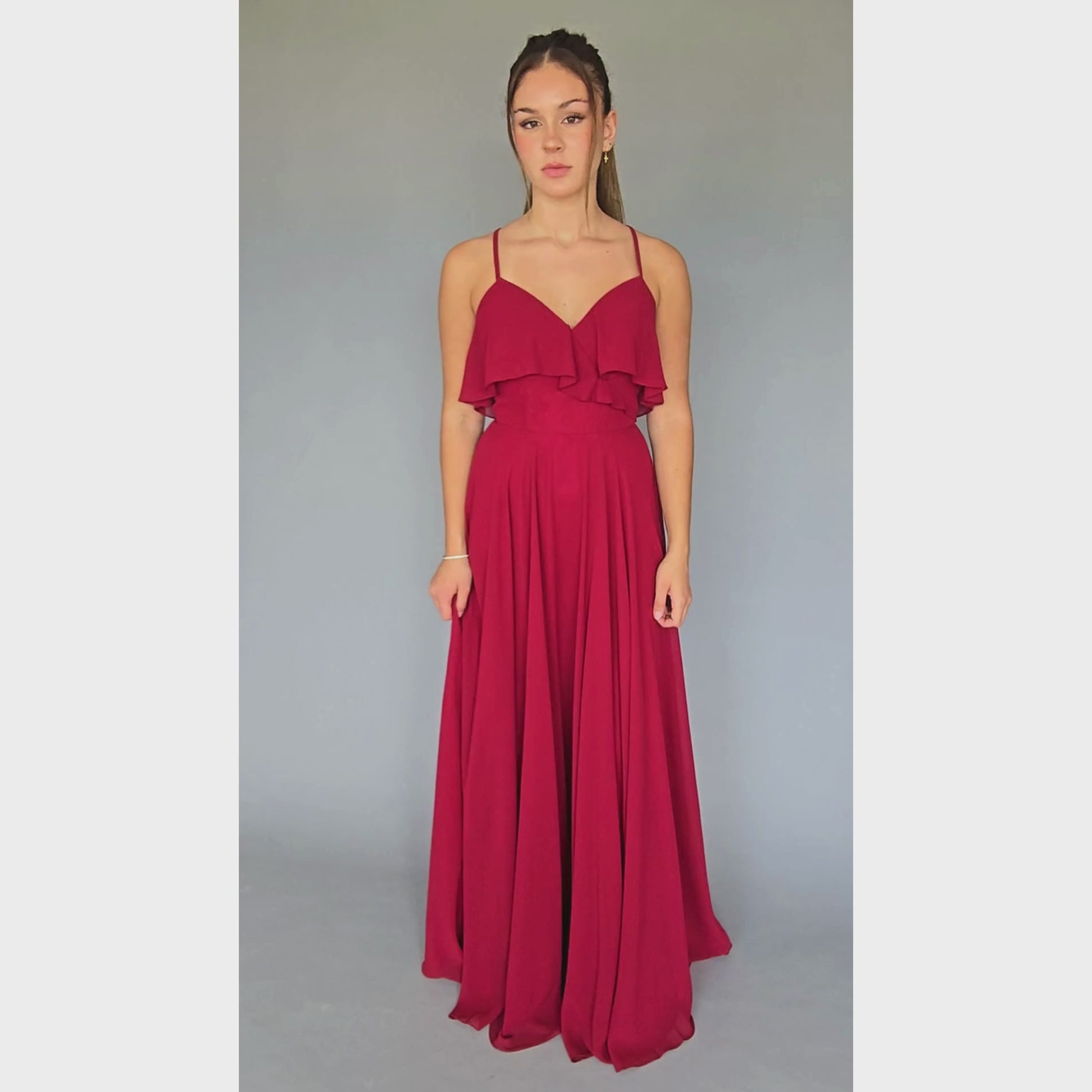 Vestido rojo quemado