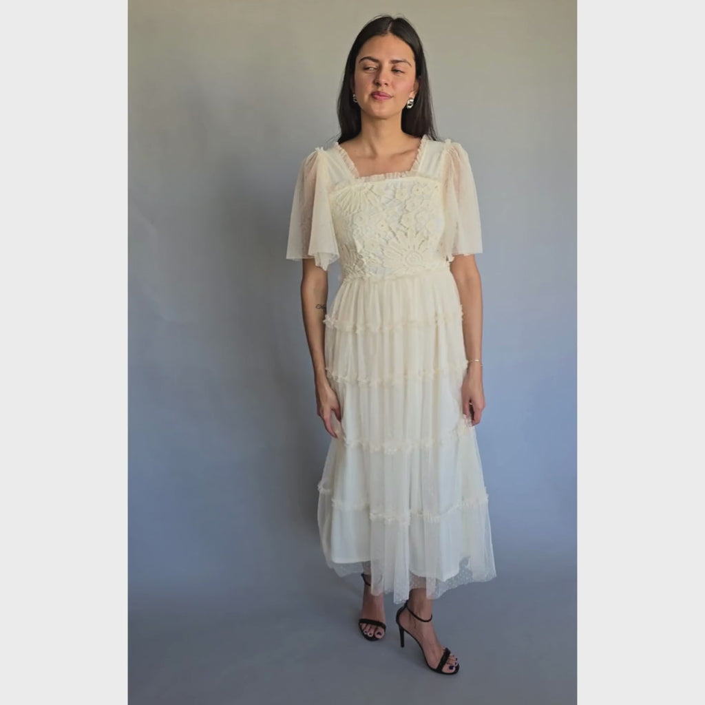 Vestido Boho Bordado Mangas