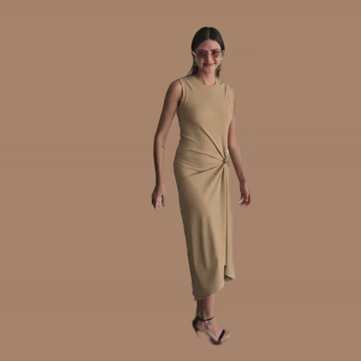 Vestido Camisero Beige