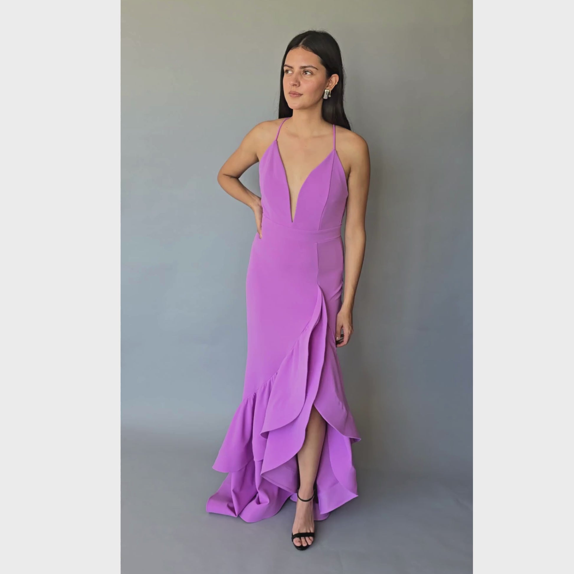 Maxi Vestido Olanes Lila
