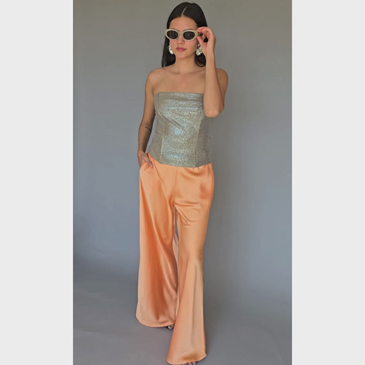 Pantalón Satin Melón