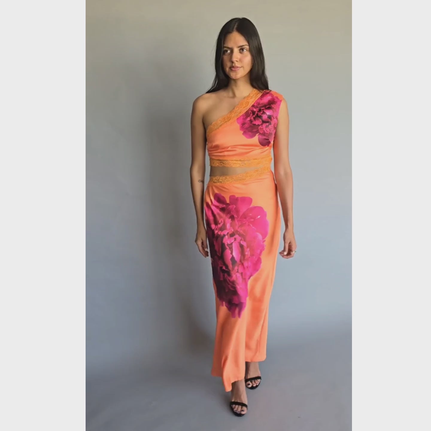 Vestido Naranja Cutoff