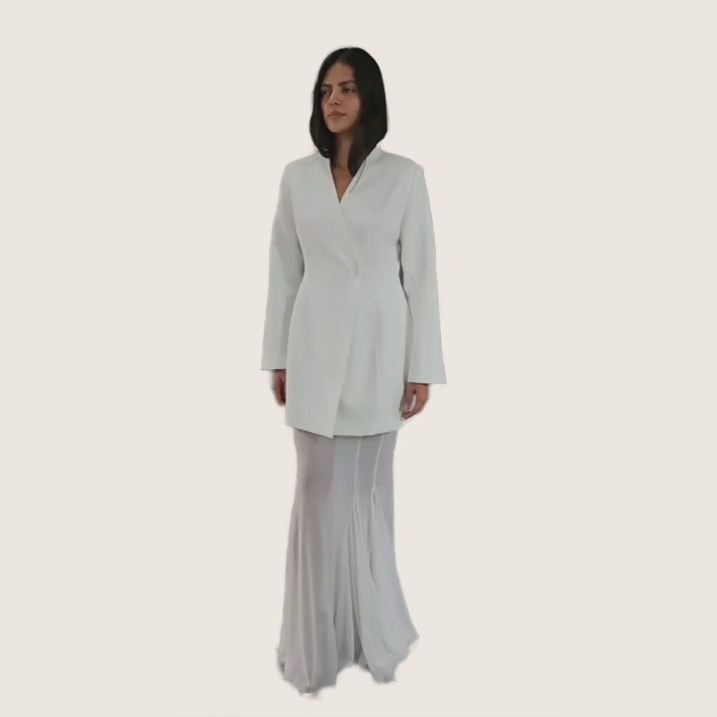 Set Formal Falda y Blazer Blanco