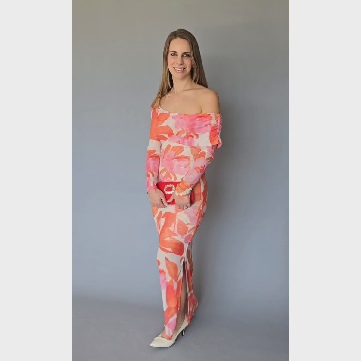 Vestido Floreado Asimétrico