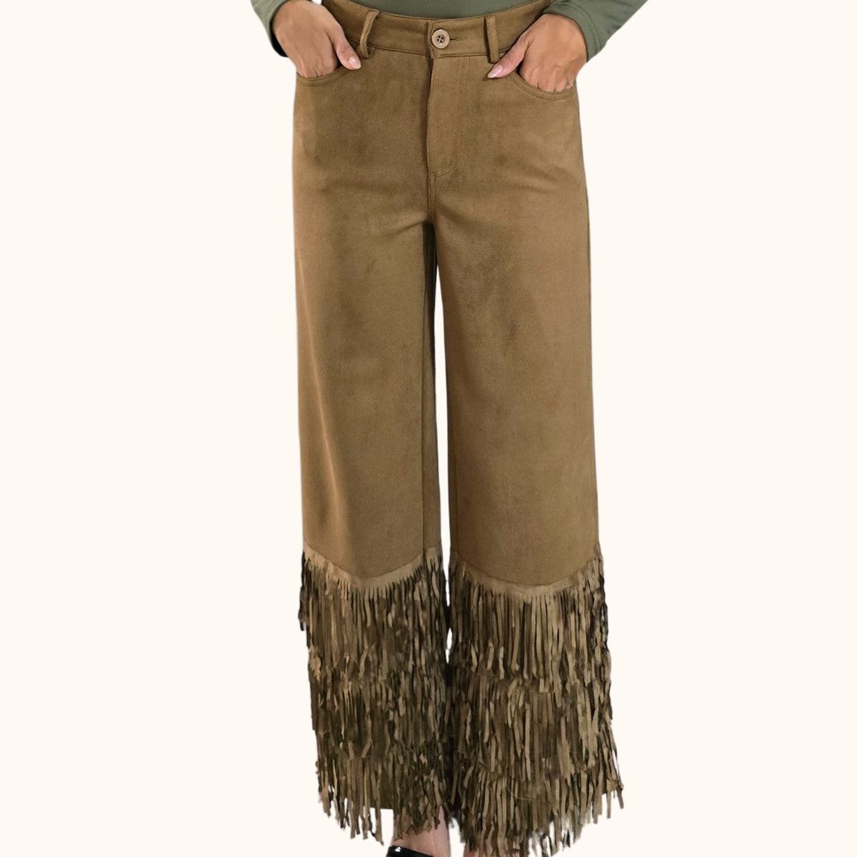 Pantalón gamuza cowboy chic