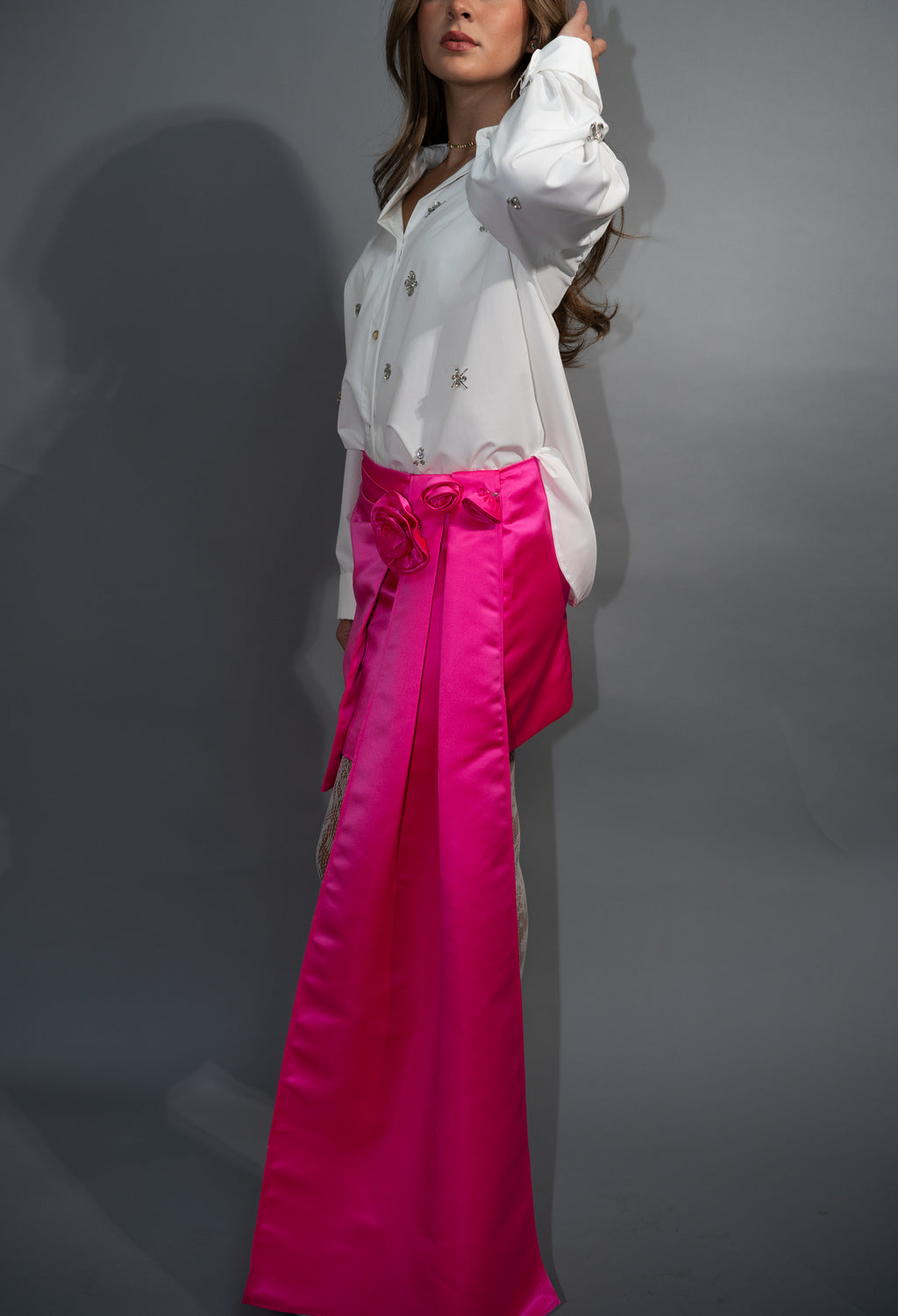 Falda mini rosa