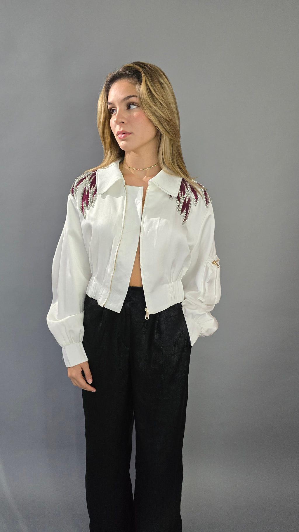 Bomber Blanca y Negro