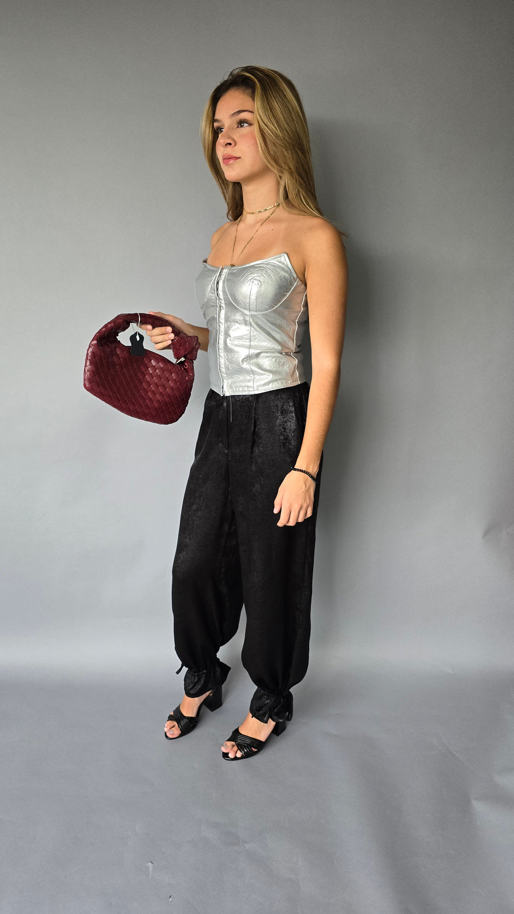 Pantalón Plata y Negro