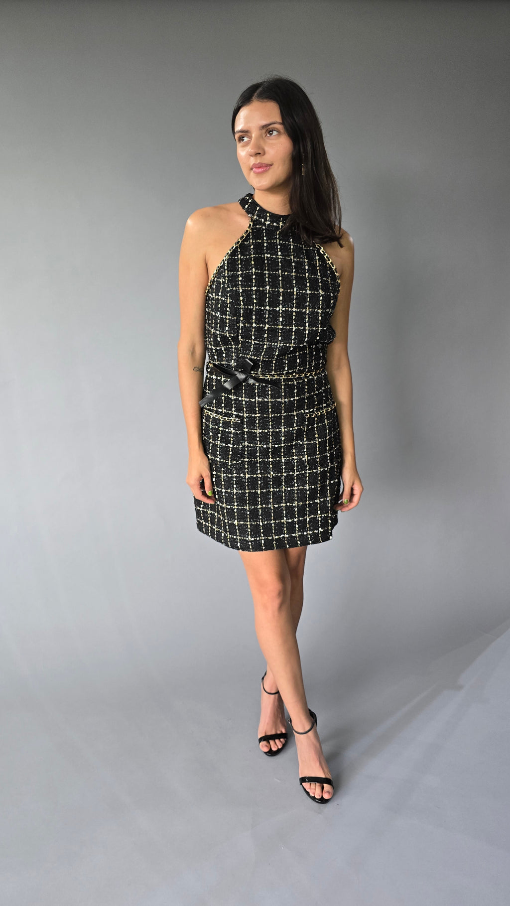 Vestido Corto Estampado Coco Chanel