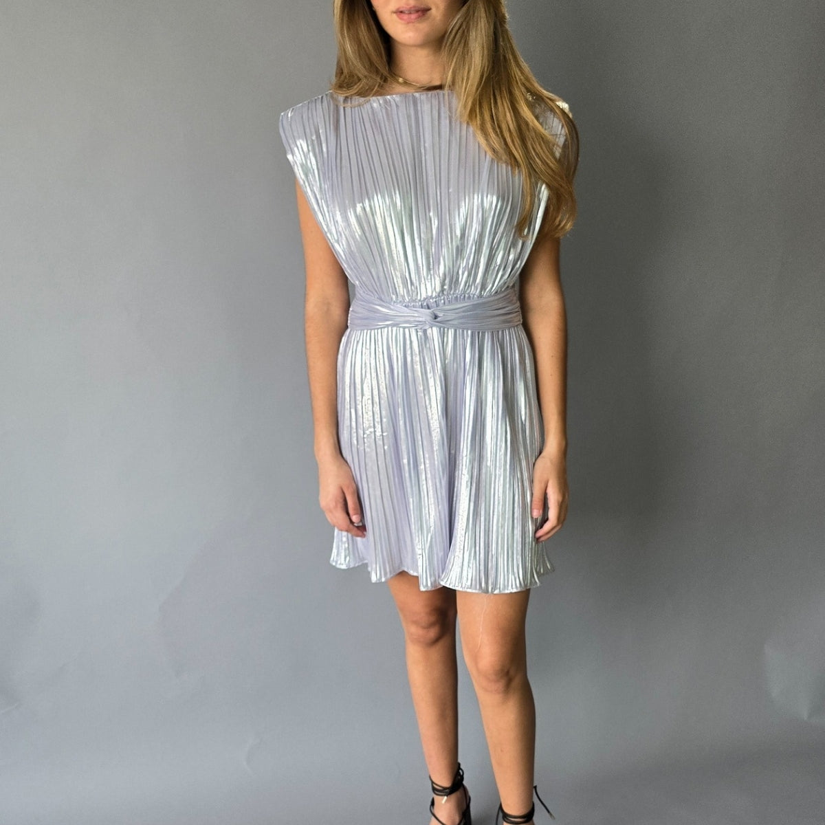 Vestido corto Plateado