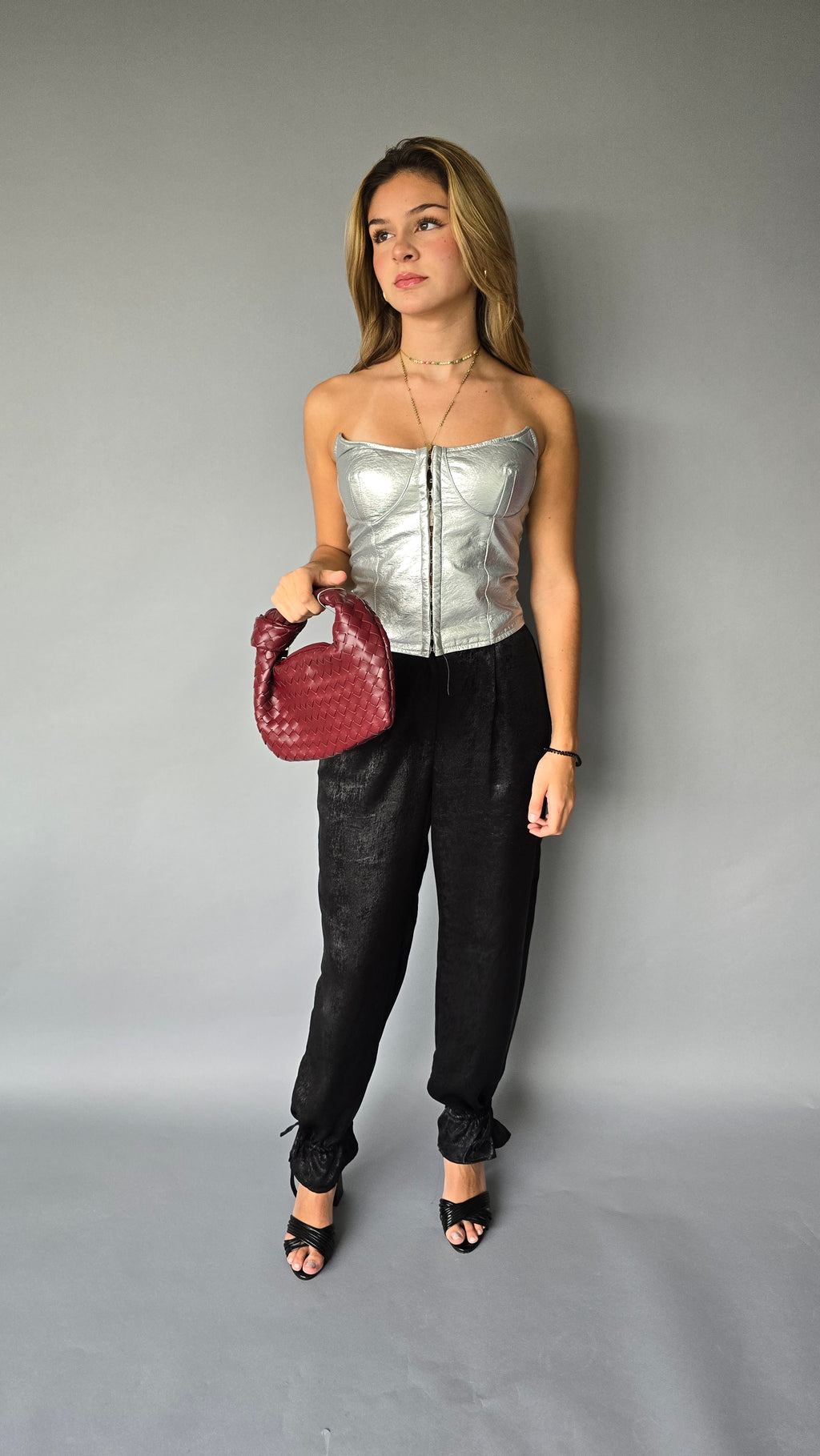 Pantalón Plata y Negro
