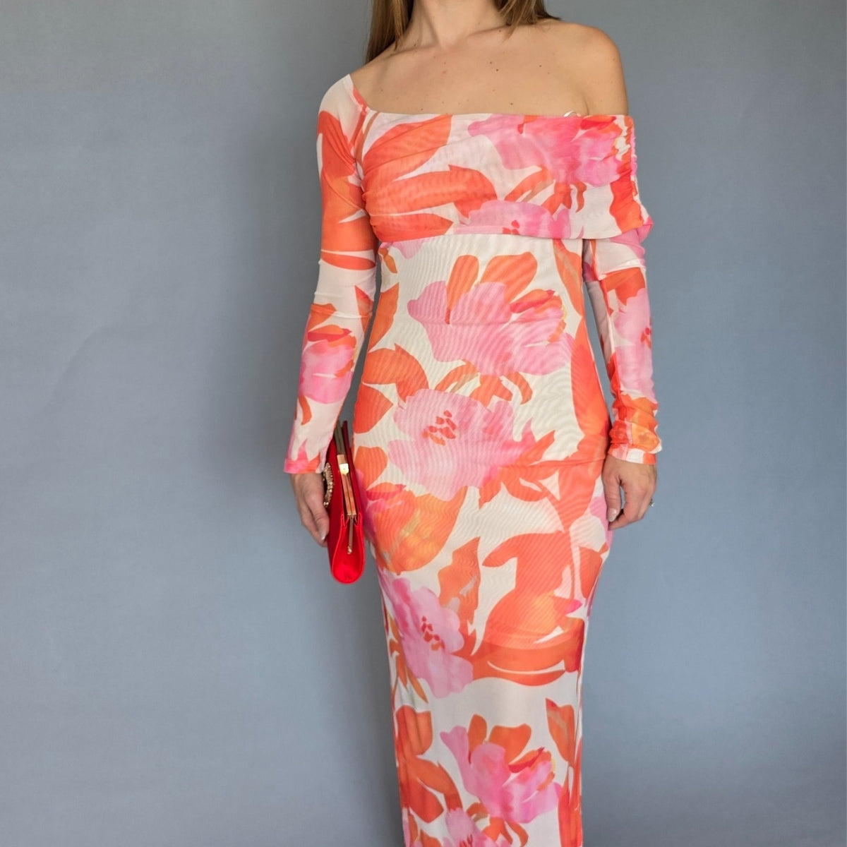 Vestido Floreado Asimétrico