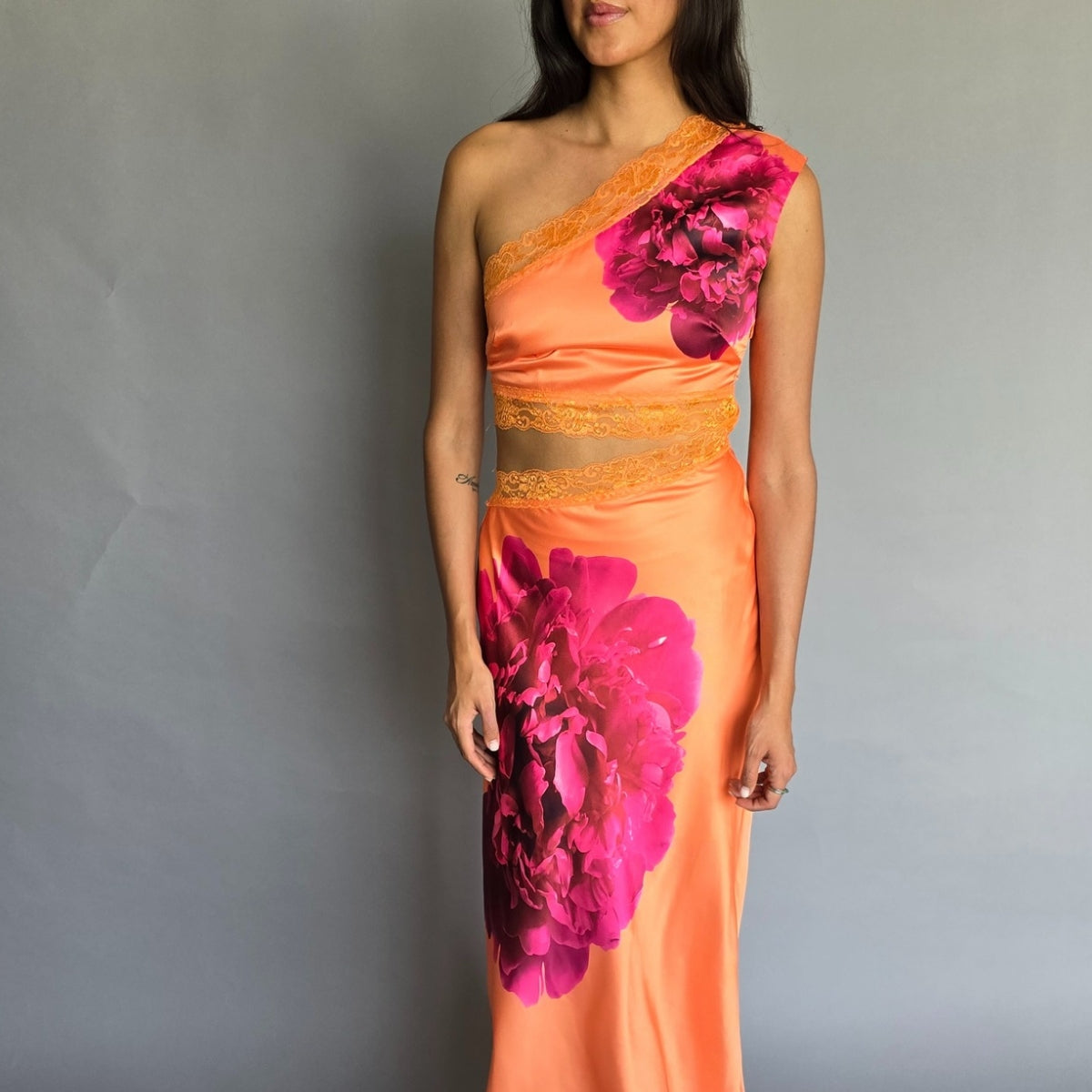 Vestido Naranja Cutoff