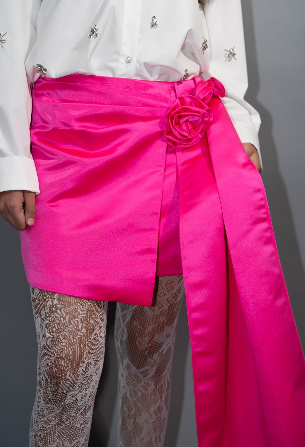 Falda mini rosa