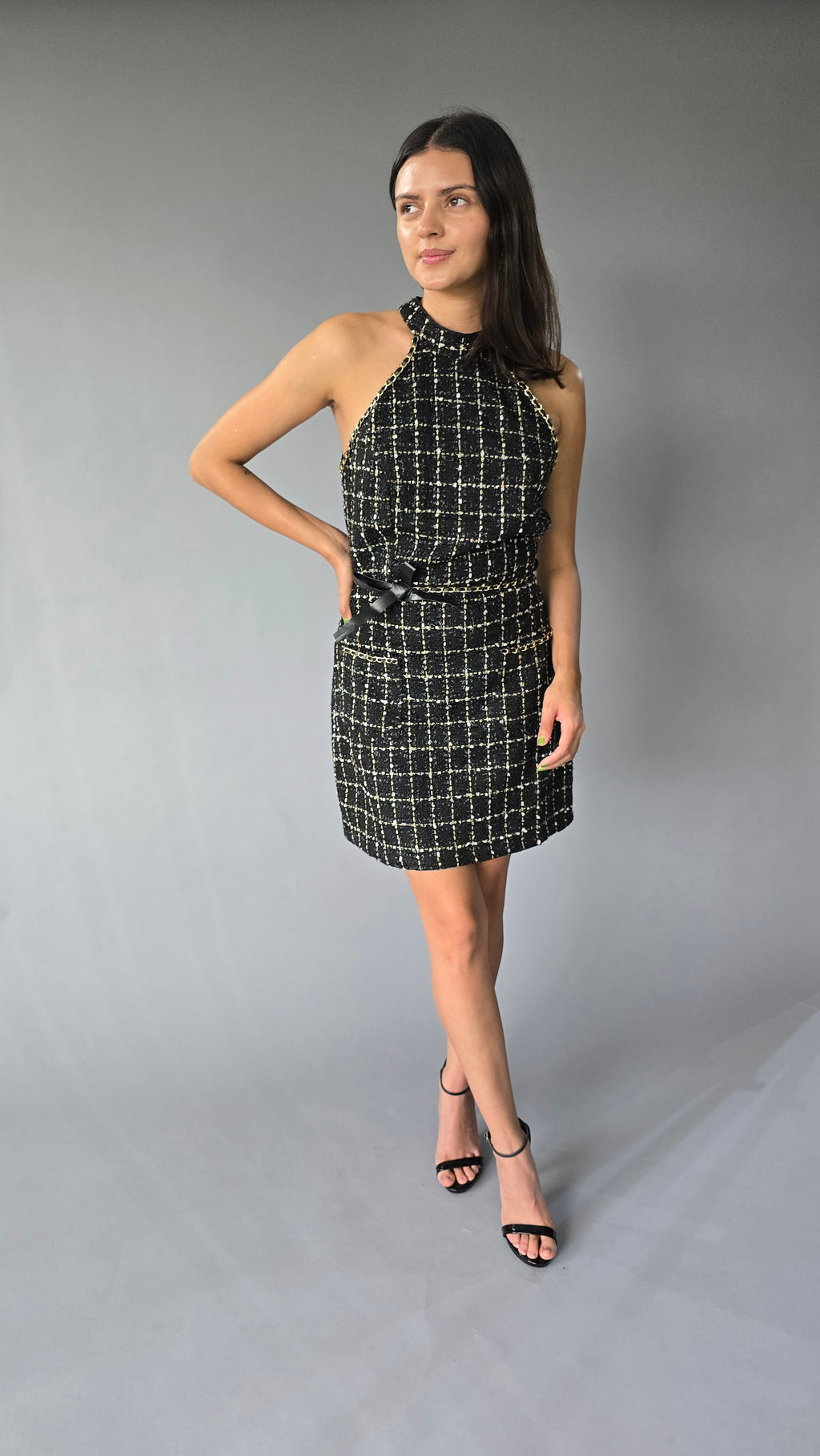 Vestido Corto Estampado Coco Chanel