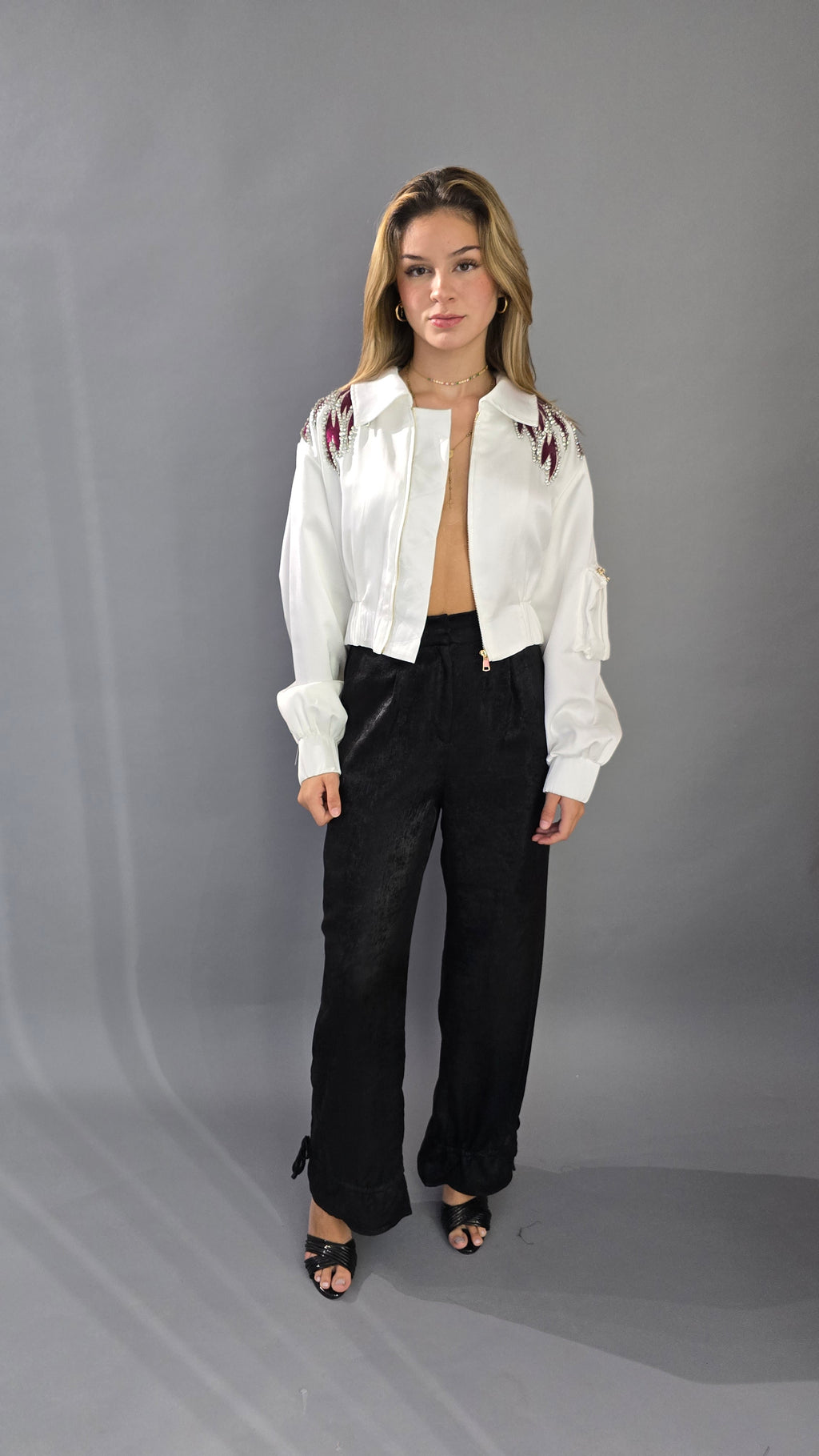 Bomber Blanca y Negro