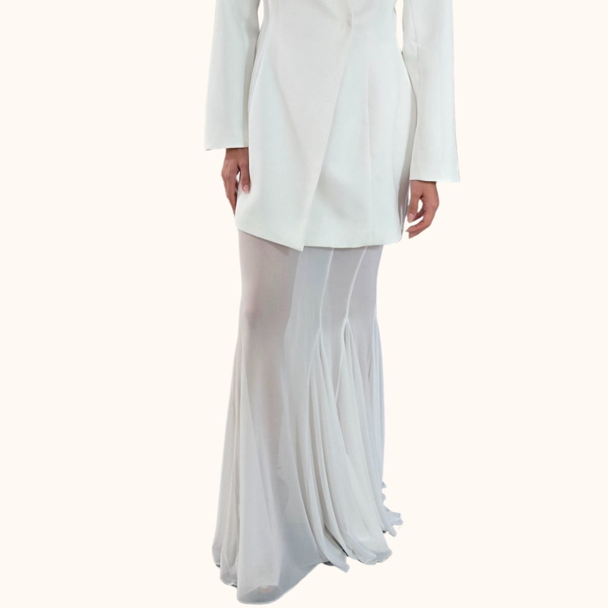 Set Formal Falda y Blazer Blanco